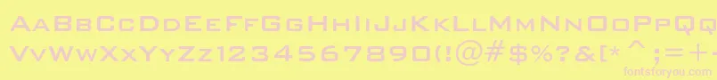 Bankgothicmediumc Font – Pink Fonts on Yellow Background