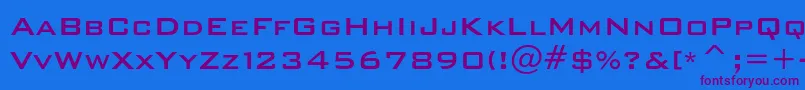 Bankgothicmediumc Font – Purple Fonts on Blue Background