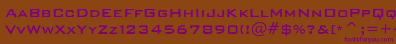 Bankgothicmediumc Font – Purple Fonts on Brown Background