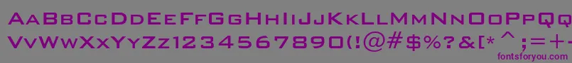 Bankgothicmediumc Font – Purple Fonts on Gray Background
