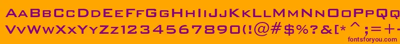 Bankgothicmediumc Font – Purple Fonts on Orange Background
