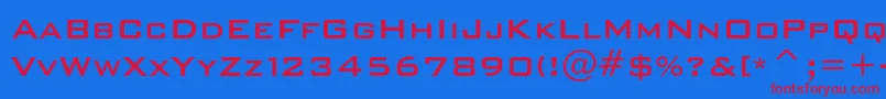 Bankgothicmediumc Font – Red Fonts on Blue Background