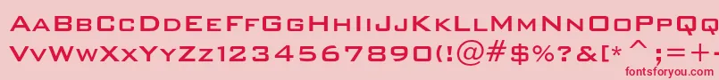 Bankgothicmediumc Font – Red Fonts on Pink Background