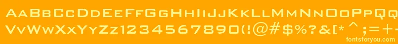 Police Bankgothicmediumc – polices jaunes sur fond orange