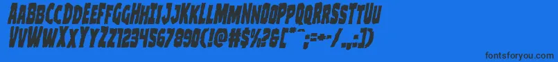 Clubberlangital Font – Black Fonts on Blue Background