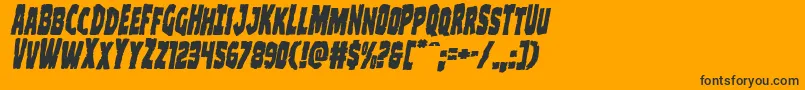 Clubberlangital Font – Black Fonts on Orange Background