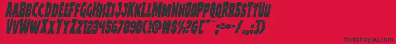 Clubberlangital Font – Black Fonts on Red Background