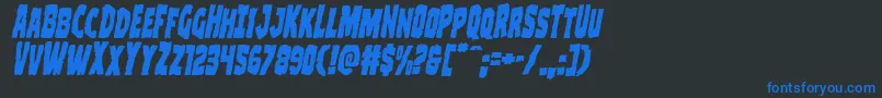 Clubberlangital Font – Blue Fonts on Black Background