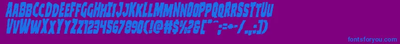 Clubberlangital Font – Blue Fonts on Purple Background