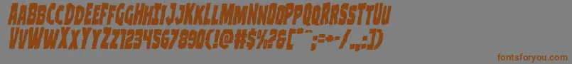 Clubberlangital Font – Brown Fonts on Gray Background