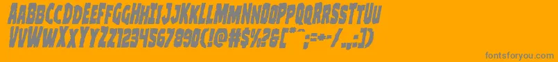 Clubberlangital Font – Gray Fonts on Orange Background