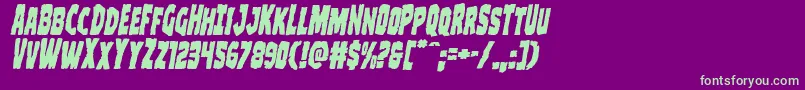 Clubberlangital Font – Green Fonts on Purple Background