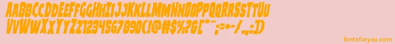 Clubberlangital Font – Orange Fonts on Pink Background