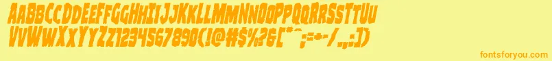 Clubberlangital Font – Orange Fonts on Yellow Background