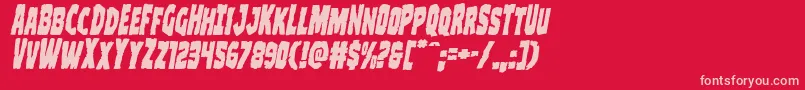 Clubberlangital Font – Pink Fonts on Red Background