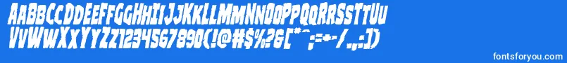 Clubberlangital Font – White Fonts on Blue Background