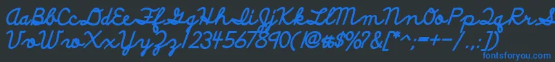 DiscipuliBritannicaBold Font – Blue Fonts on Black Background