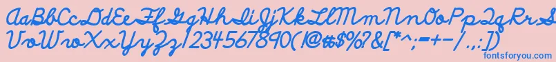 DiscipuliBritannicaBold Font – Blue Fonts on Pink Background