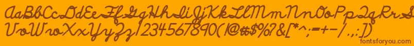 DiscipuliBritannicaBold Font – Brown Fonts on Orange Background