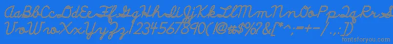 DiscipuliBritannicaBold Font – Gray Fonts on Blue Background