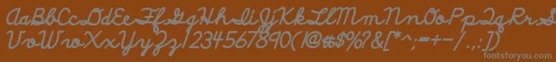 フォントDiscipuliBritannicaBold – 茶色の背景に灰色の文字