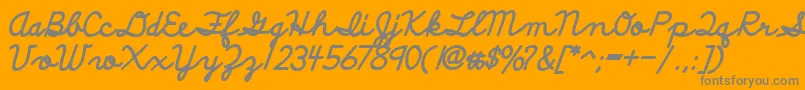 DiscipuliBritannicaBold Font – Gray Fonts on Orange Background