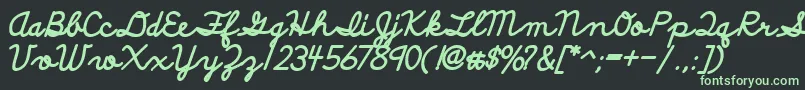 フォントDiscipuliBritannicaBold – 黒い背景に緑の文字
