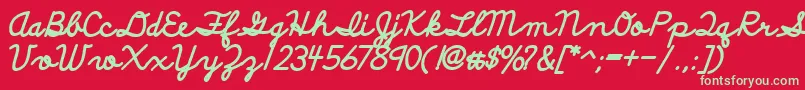 DiscipuliBritannicaBold Font – Green Fonts on Red Background