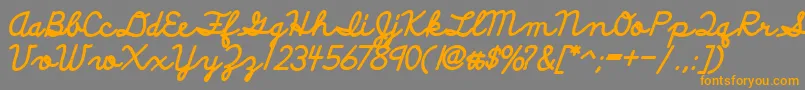 DiscipuliBritannicaBold Font – Orange Fonts on Gray Background