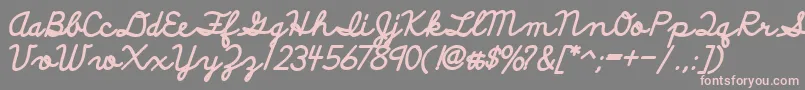 DiscipuliBritannicaBold Font – Pink Fonts on Gray Background