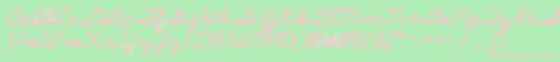 DiscipuliBritannicaBold Font – Pink Fonts on Green Background