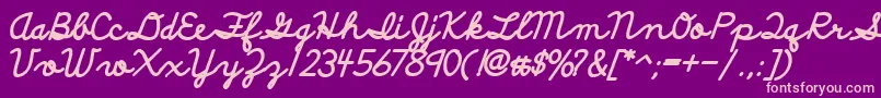 DiscipuliBritannicaBold Font – Pink Fonts on Purple Background