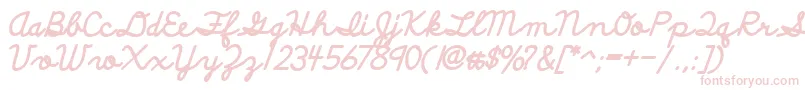 DiscipuliBritannicaBold Font – Pink Fonts on White Background