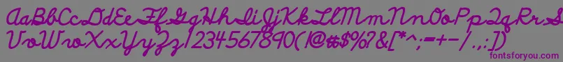 DiscipuliBritannicaBold Font – Purple Fonts on Gray Background