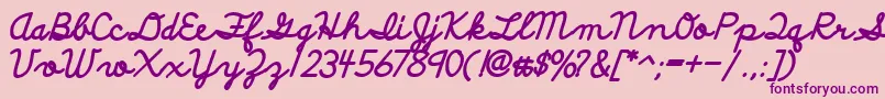 DiscipuliBritannicaBold Font – Purple Fonts on Pink Background