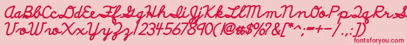 DiscipuliBritannicaBold Font – Red Fonts on Pink Background