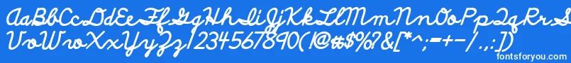 DiscipuliBritannicaBold Font – White Fonts on Blue Background