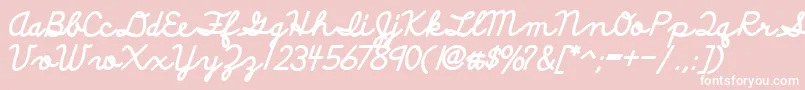DiscipuliBritannicaBold Font – White Fonts on Pink Background