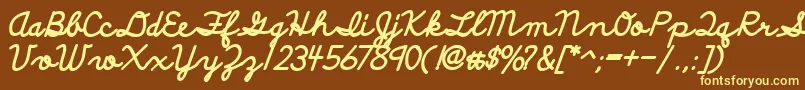 DiscipuliBritannicaBold Font – Yellow Fonts on Brown Background