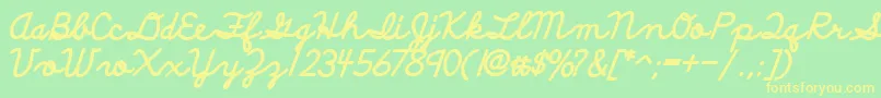DiscipuliBritannicaBold Font – Yellow Fonts on Green Background