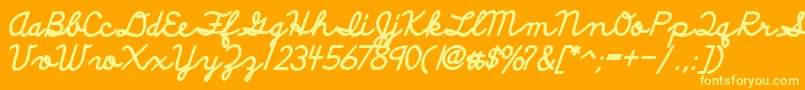 DiscipuliBritannicaBold Font – Yellow Fonts on Orange Background