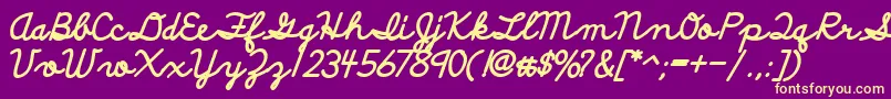 DiscipuliBritannicaBold Font – Yellow Fonts on Purple Background