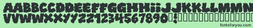 Shopliftersunite Font – Black Fonts on Green Background