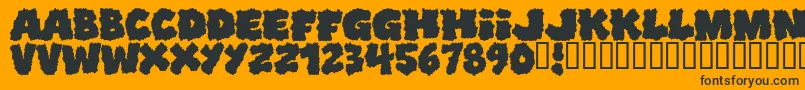 Shopliftersunite Font – Black Fonts on Orange Background