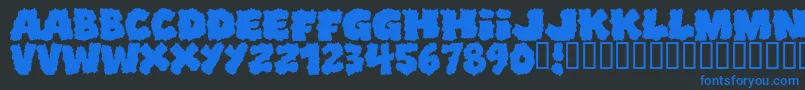 Shopliftersunite Font – Blue Fonts on Black Background
