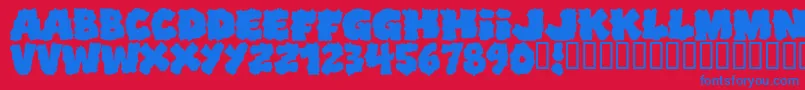 Шрифт Shopliftersunite – синие шрифты на красном фоне