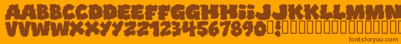 Shopliftersunite Font – Brown Fonts on Orange Background