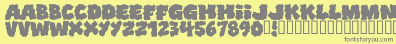 Shopliftersunite Font – Gray Fonts on Yellow Background