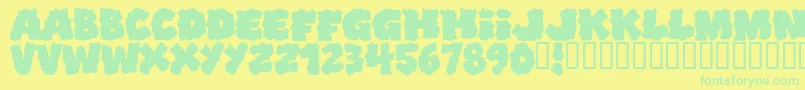 More about Shopliftersunite Font Shopliftersunite Font – Green Fonts on Yellow Background