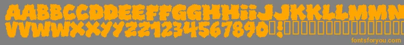 Shopliftersunite Font – Orange Fonts on Gray Background